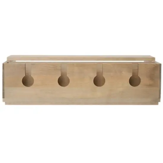 The Lakeside Collection Rustic Wall Mounted Wine Rack and Glass Holder image {2}