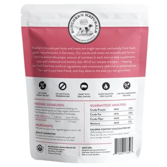 Butcher's Naturals Pork and Bacon Jerky Dog Treats - 16oz image {1}