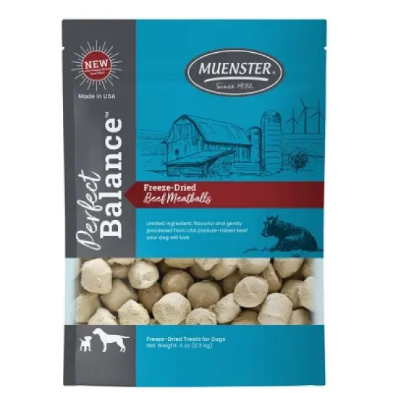 Muenster Perfect Balance Beef Flavor Freeze Dried Dog Treats - 4oz image {9}