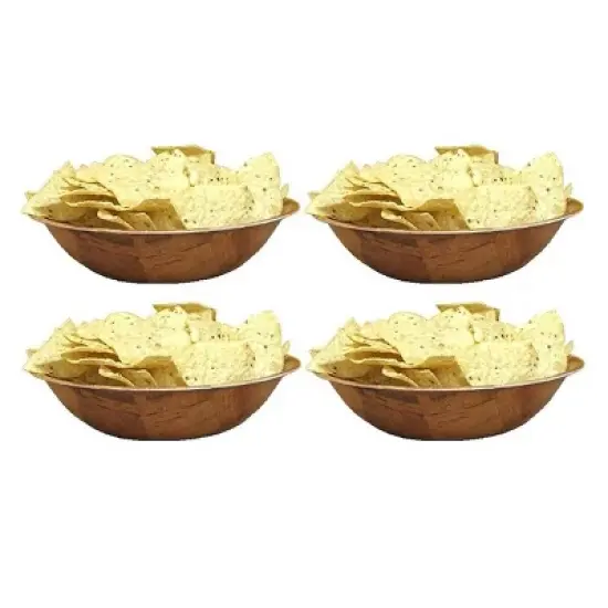 Winco Wooden Woven Salad Bowl Pack of 4 image {1}