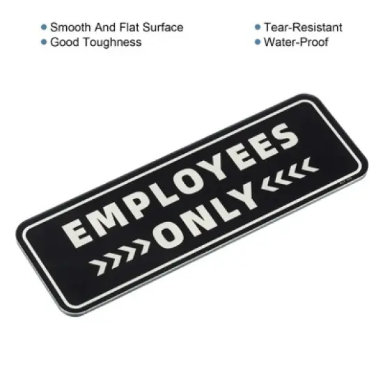 Unique Bargains Acrylic Self-Adhesive Decor Home Business Employee Only Sign image {3}