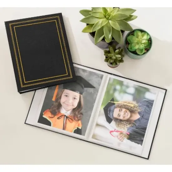 11.75" x 9.45" Traditional Photo Album Black - Kate & Laurel All Things Decor image {7}
