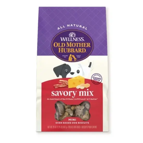 Old Mother Hubbard by Wellness - Extra Tasty Assortment Mini with Carrot, Apple, Liver, Cheese, Peanut Butter and Bacon Flavor Dog Treats - 20oz image {8}