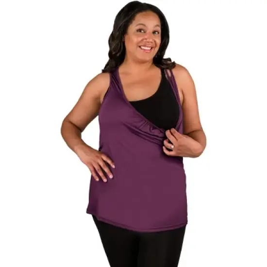 Bamboobies Easy Access U Neck Nursing Tank Top, Maternity Clothes for Breastfeeding image {1}