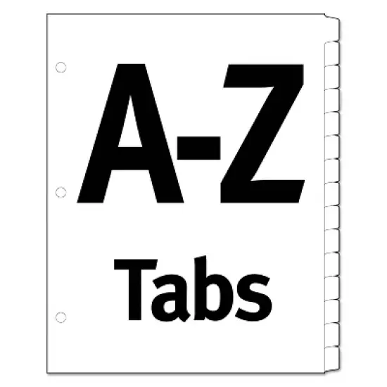Avery Ready Index Table of Contents Dividers Multicolor Tabs A-Z Letter 11844 image {4}