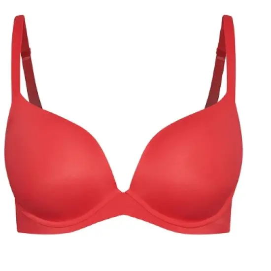 Women's Plus Size Fashion Plunge Bra - rose red | AVENUE image {2}