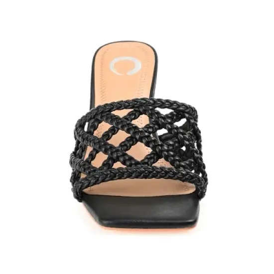 Journee Collection Womens Evvie Tru Comfort Foam Open Square Toe Block Heel Sandals image {5}