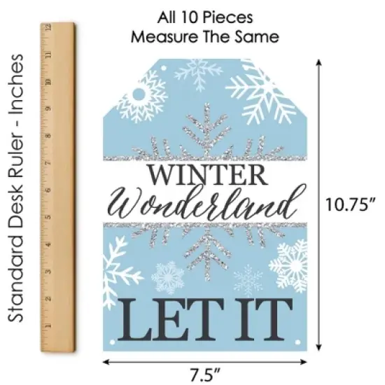 Big Dot of Happiness Winter Wonderland - Hanging Vertical Paper Door Banners - Snowflake Holiday Party & Winter Wedding Wall Kit - Indoor Door Decor image {4}