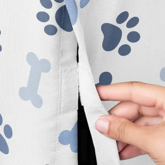 Sweet Jojo Designs Dog Crate Kennel Cover 48in. Paw and Bone Navy Blue and White image {2}