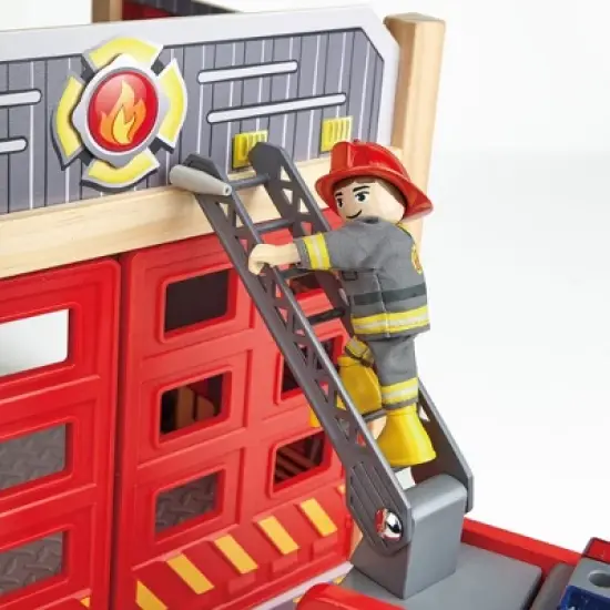 HAPE Tri-level Wooden Fire Station image {3}