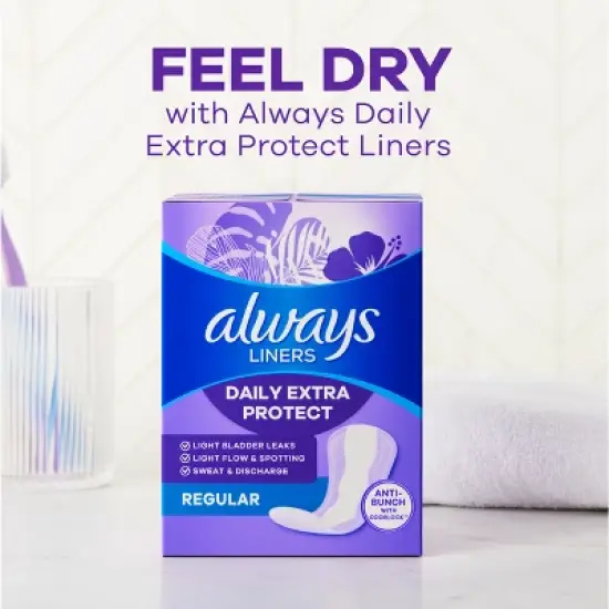 Always Daily Extra Protect with Odor Neutralization Panty Liner - Extra Long - 60ct image {6}