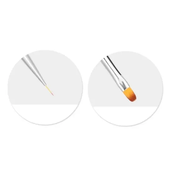 Unique Bargains Double-Ended Nail Art Brushes Tools Kit Black 3 Pcs image {4}