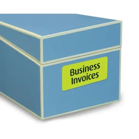 Avery Removable Multipurpose Labels, Sure Feed Technology, Assorted Neon, 2 x 4, 120 Labels (6481) image {3}