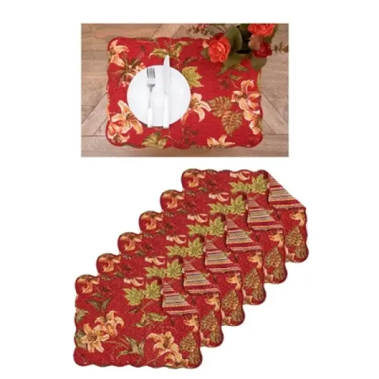 C&F Home Cotton Machine Washable Reversible Placemats image {10}