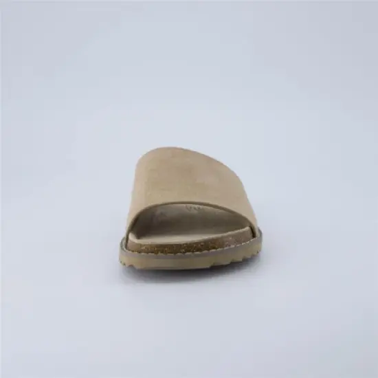 CUSHIONAIRE Ritual Women&rsquo;s Slide Sandal &ndash; Suede Slip-On with Cork Footbed, Contoured Insole & Flexible Lightweight Outsole image {2}