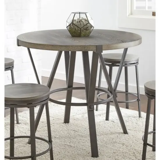 5pc Portland Counter Height Dining Set Gray - Steve Silver image {2}