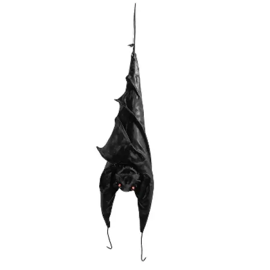 Morris Costumes 2 Ft. Animated Hanging Light-Up Upside-Down Bat Halloween Decoration image {1}