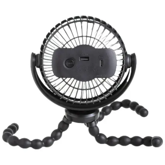 Portable Stroller Fan 3 Speed Rechargeable Flexible Tripod Clip-On Fan with Rotatable Design, for Car Seat, Crib, Bike, Treadmill, USB-C Wire Included image {2}