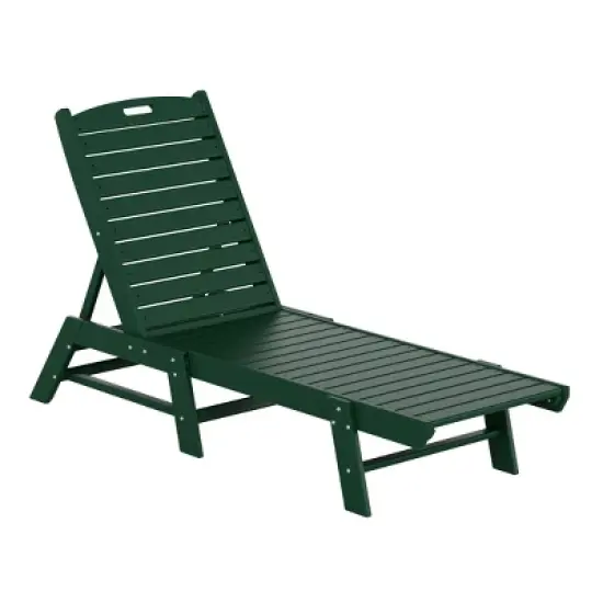 WestinTrends Poly Reclining Outdoor Patio Chaise Lounge Chair Adjustable image {13}