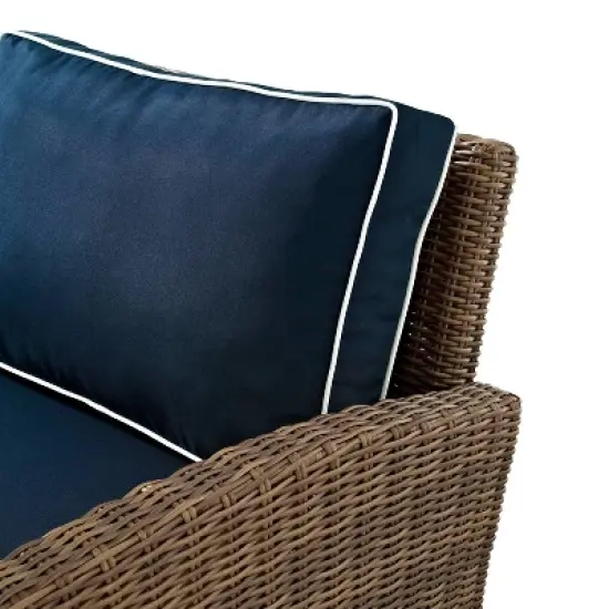 Bradenton 4pc Outdoor Wicker Sectional Set with Fire Table - Crosley
 image {8}
