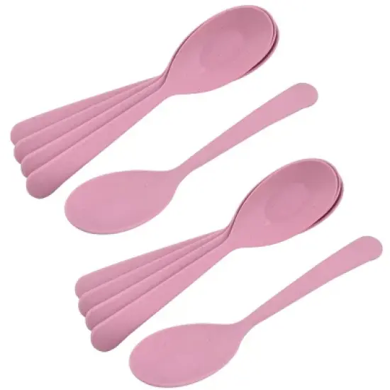 Unique Bargains Plastic Kitchen Restaurant Rice Soup Serving Spoon Scoop 16cm Length 10pcs image {4}