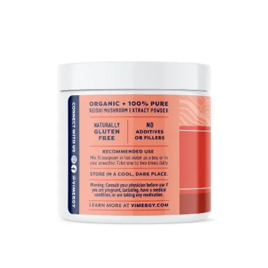 Vimergy USDA Organic Reishi Mushroom  Extract Powder, 33 Servings image {4}