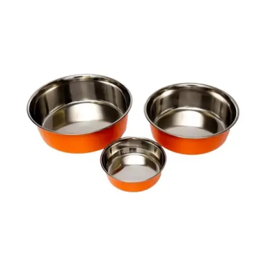 Country Living Set of 2 Heavy Gauge Stainless Steel Dog Bowls - Non-Skid, Durable & Rust-Resistant image {11}