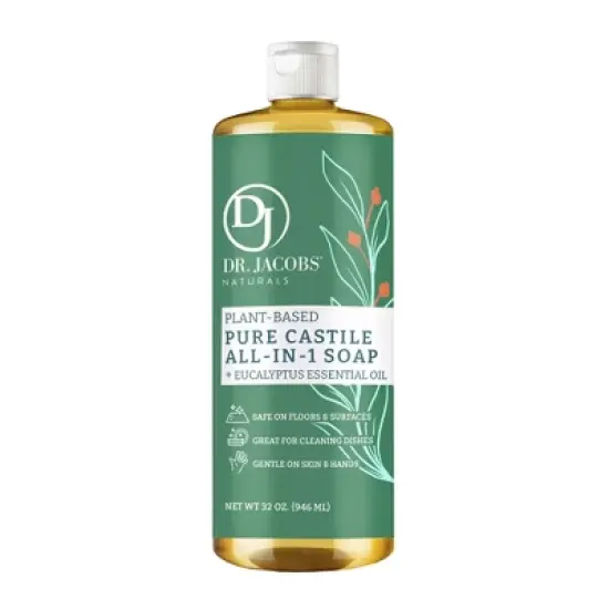 Dr Jacobs Naturals All in 1 Castile Liquid Soap - Multipurpose (Eucalyptus) - Vegan image {6}