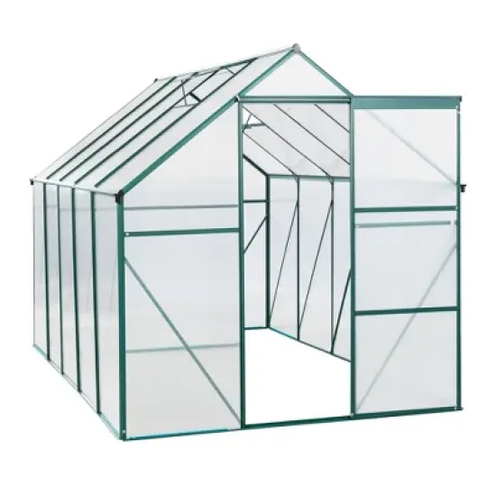 NicBex 6*10ft Polycarbonate Greenhouse with UV ProtectionLarge Walk-in Storage Shed with Adjustable Vent Window and Lockable Hinged Door image {2}