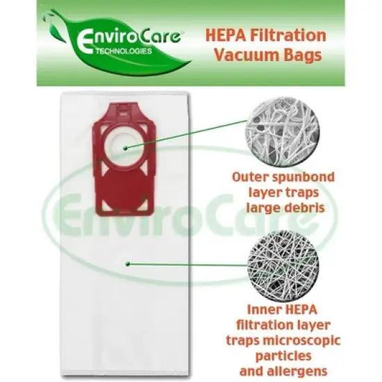Riccar Vibrance and Simplicity Symmetry Uprights Replacement HEPA Vacuum Cleaner Bag 6 Bags image {3}