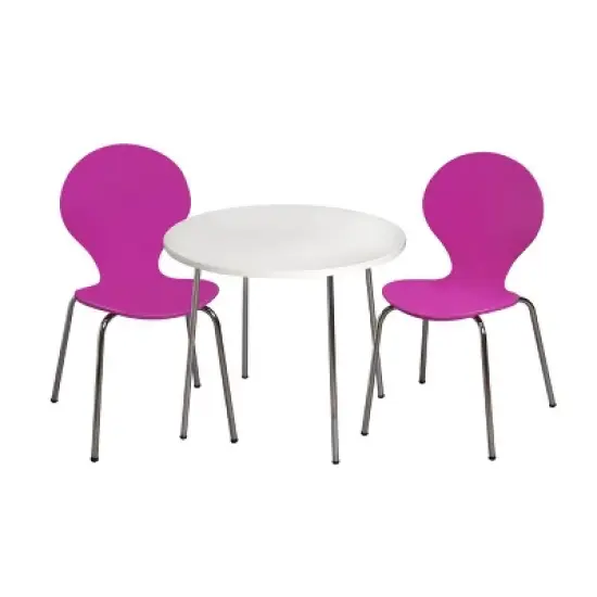 3pc Kids' Table and Chair Set with Chrome Legs - Gift Mark image {7}