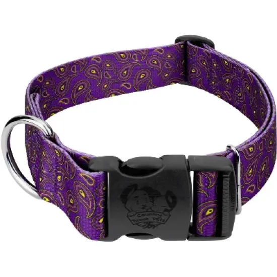 Country Brook Petz 1 1/2 Inch Deluxe Purple Paisley Dog Collar image {8}