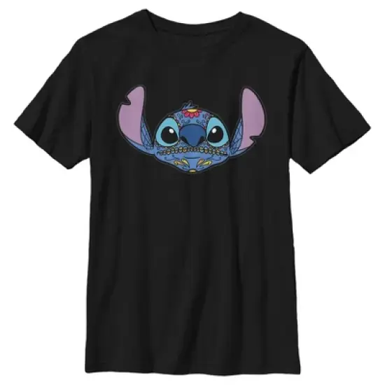 Boy's Lilo & Stitch Halloween Sugar Skull T-Shirt image {4}