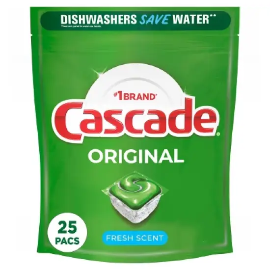 Cascade Fresh Scent Original Dishwasher Pods, ActionPacs Dishwasher Detergent Tabs image {7}