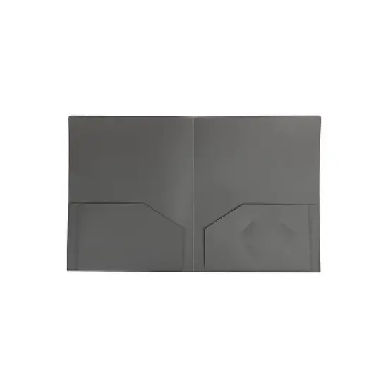 JAM Paper 2-Pocket Heavy Duty Folders Grey 108/Pack (383Hgyb) 383HGYB image {1}