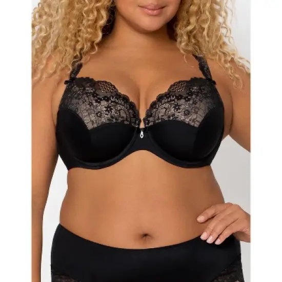 Curvy Couture Tulip Lace Push Up Bra image {4}