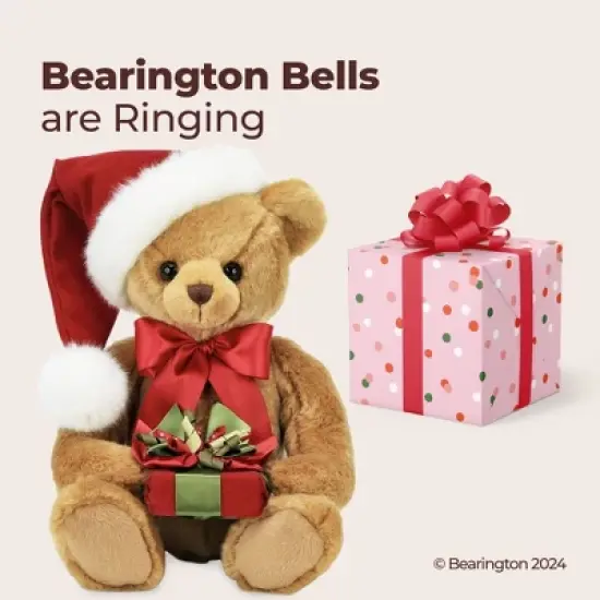 Bearington Holden Presents Christmas Teddy Bear, 15 Inch Christmas Bear Decorations, Ideal Holiday Bear Gift for Kids & Teens image {3}