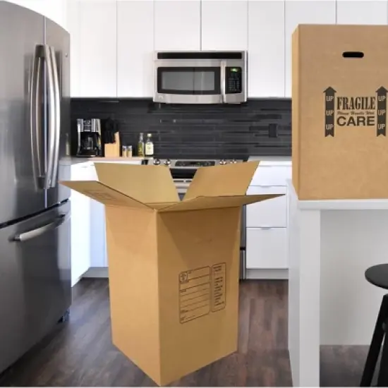 UBMOVE Kitchen Moving Boxes & Supplies Kit #1- (4) Boxes with Dish/Glass Inserts image {10}