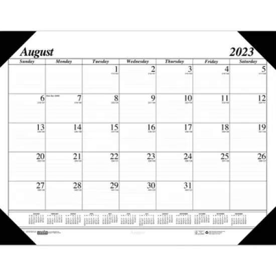 House of Doolittle&reg; Monthly Academic Calendar Economy Desk Pad, 17 Months (Aug-Dec), 22" x 17" image {2}