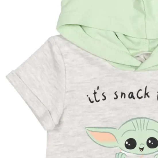 Star Wars The Mandalorian Baby Yoda Costume Short Sleeve Romper Oatmeal  image {5}