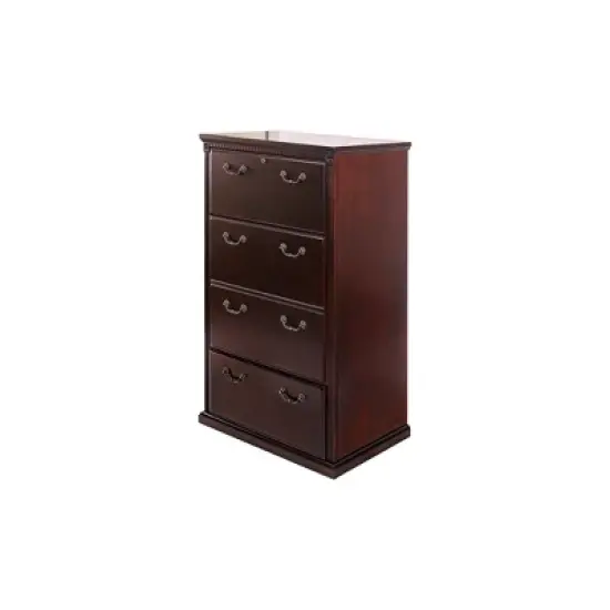 53.25" Huntington Club Four Drawer File Cabinet Cherry - Martin Furniture image {1}