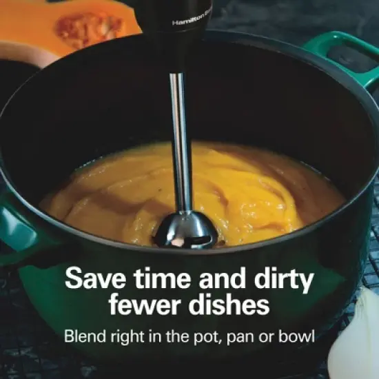 Hamilton Beach 3-in-1 Hand Blender with Wisk 59768: Immersion Handheld Mixer, 2 Speeds, Dishwasher-Safe, 225W, Black image {5}