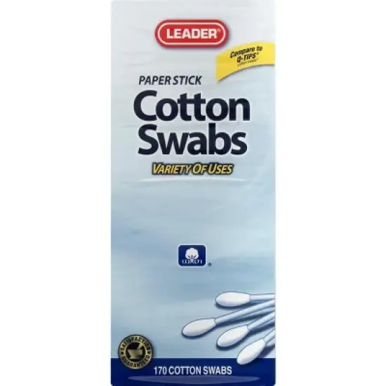 Leader Paper Stick Cotton Swabs 170 ct image {5}
