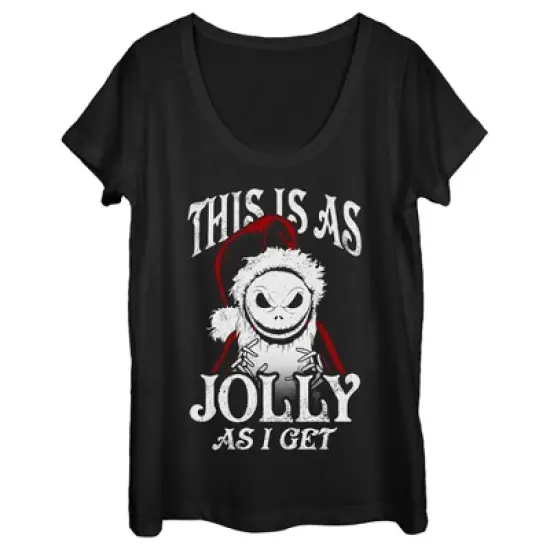 Women's The Nightmare Before Christmas This Is As Jolly as I Get Scoop Neck image {3}