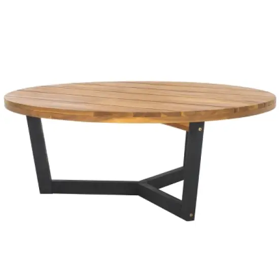 Leo Round Coffee Table 3 Legs - Indoor/Outdoor - PAT7319 - Safavieh image {6}