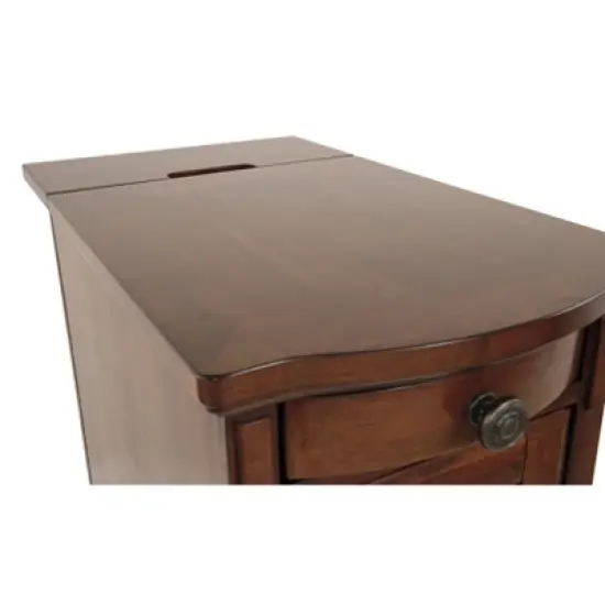 Laflorn Chairside End Side Table with USB Ports and Outlets Medium Brown - Signature Design by Ashley image {13}