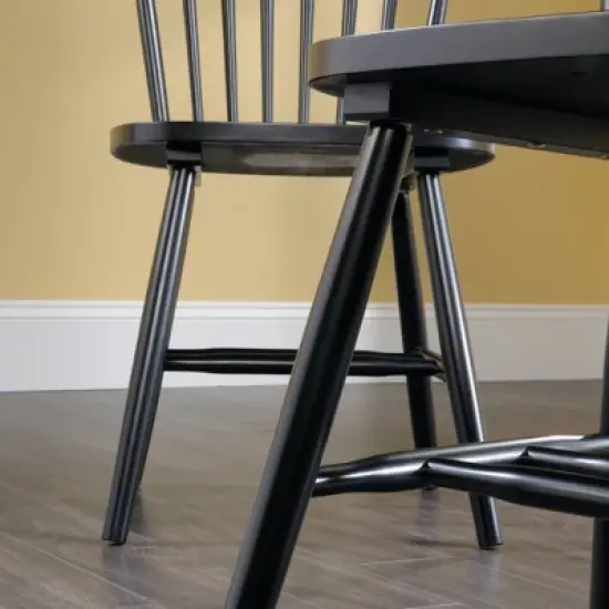 2pk New Grange Spindle Back Chairs Black - Sauder image {2}