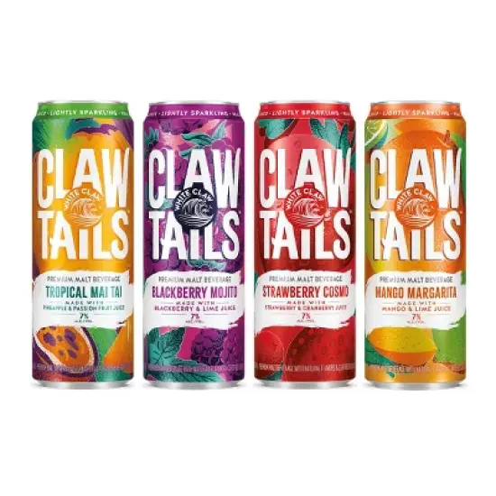 White Claw Hard Seltzer Clawtails Variety Flavored Alcoholic Beverages - 12pk/12 fl oz Cans image {1}