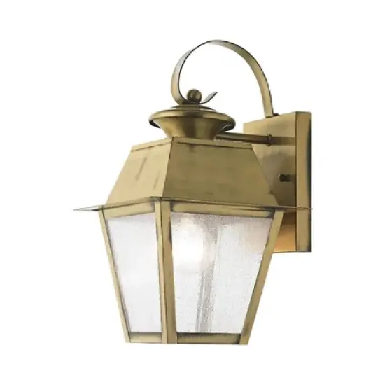 Livex Lighting Mansfield 1 - Light Wall Light in  Antique Brass image {7}