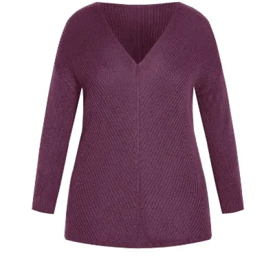 Women's Plus Size Primrose Sweater - purple | AVENUE image {4}